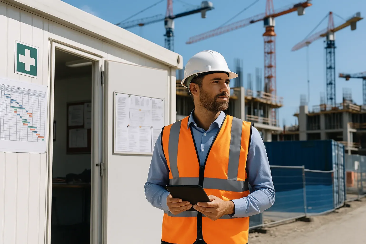 KSW Person wearing gloves adjusts irrigation tubing around small shrubs on black landscaping fabric. Denver Metro